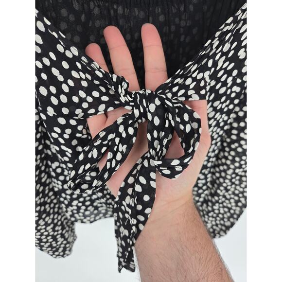 Reformation Bacio Top in Pearls Squared Neck Blouse Women's 4 - Picture 9 of 12